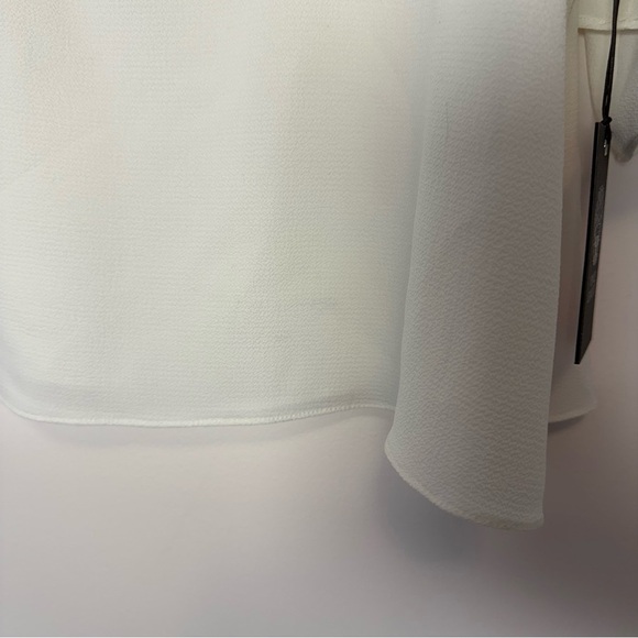 NWT VINCE CAMUTO Elegant White Ruffle Sleeve Top Size XL - Picture 8 of 8